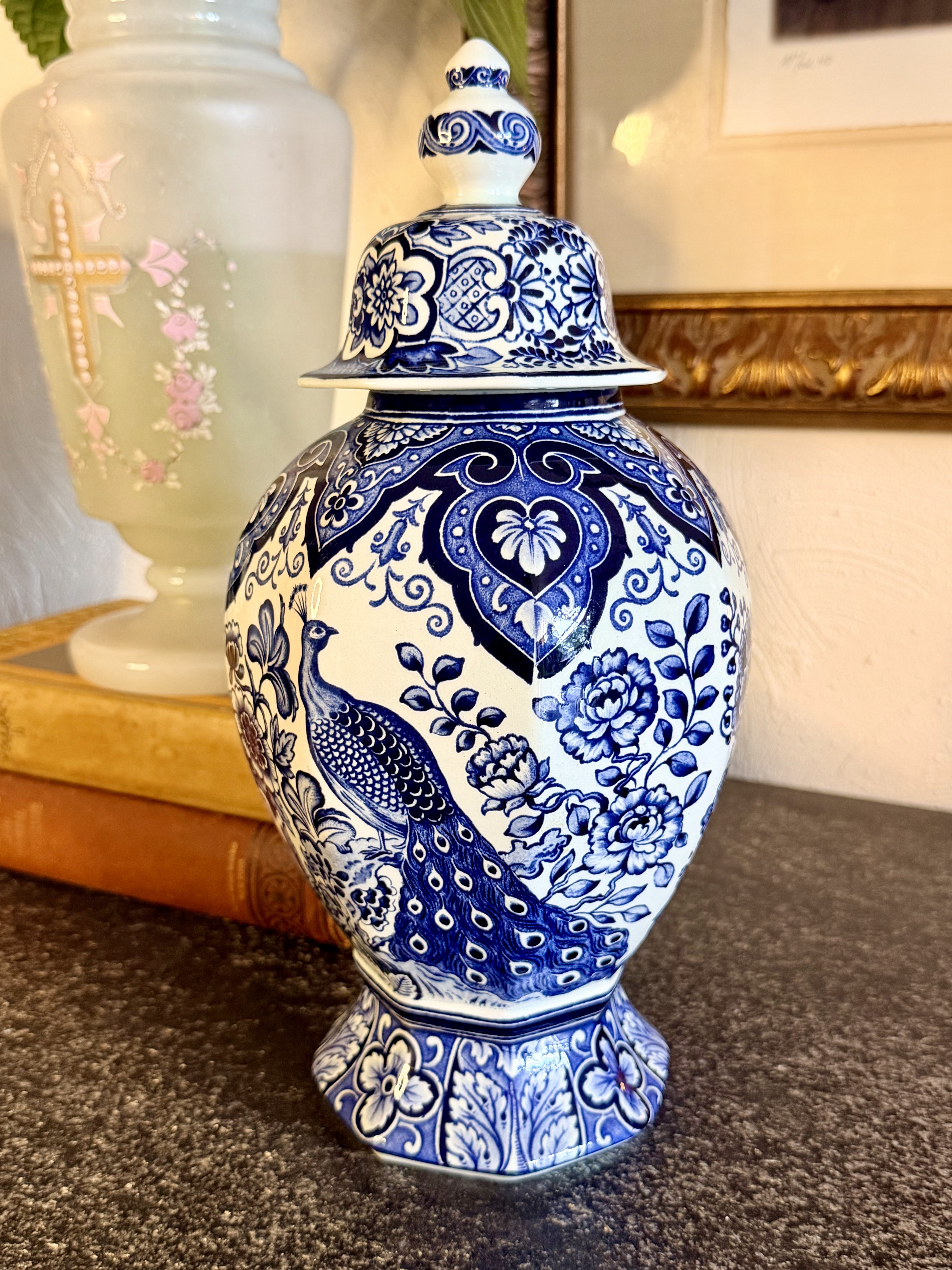 Antique Delft Lidded Jar