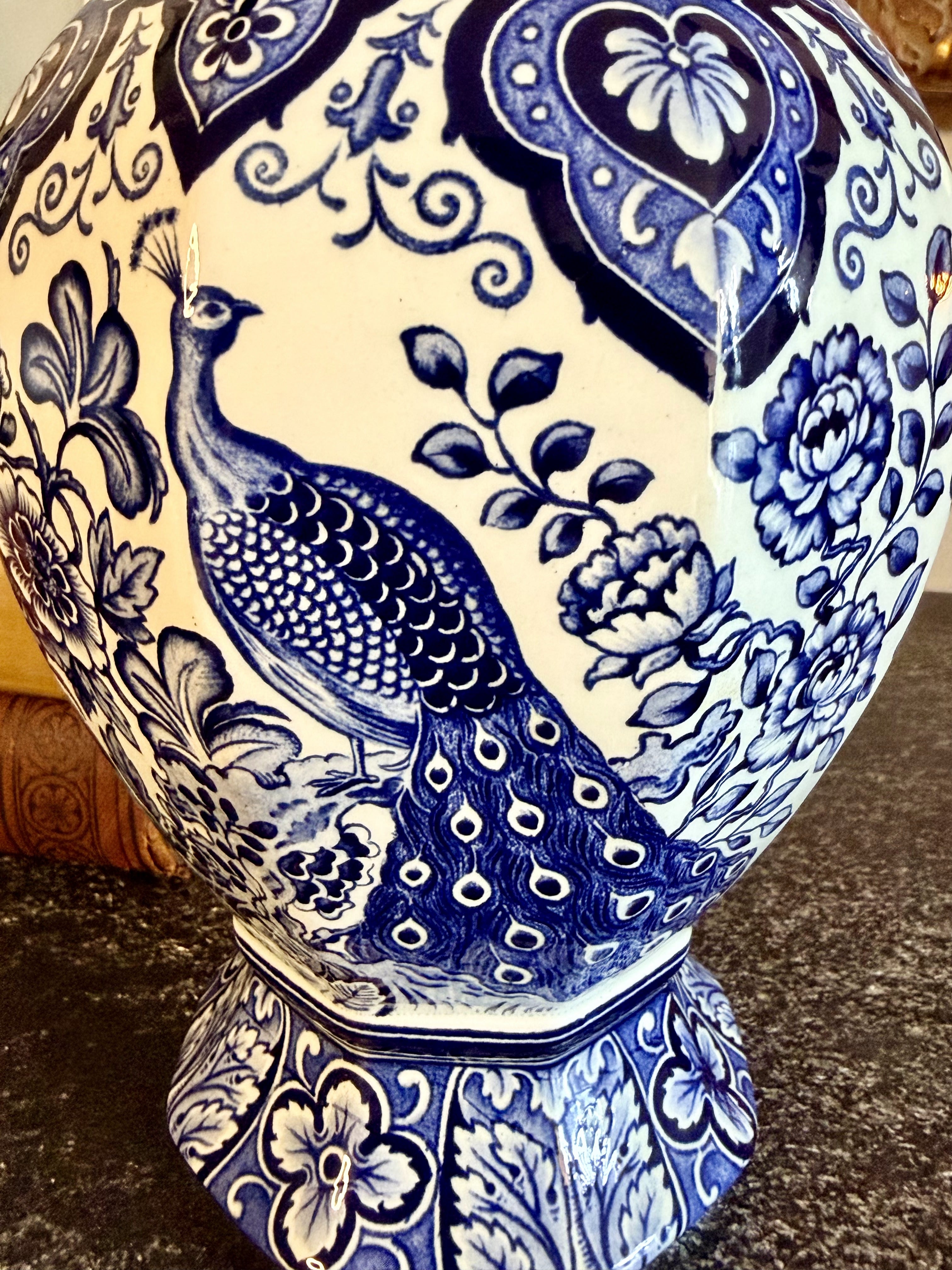 Antique Delft Lidded Jar