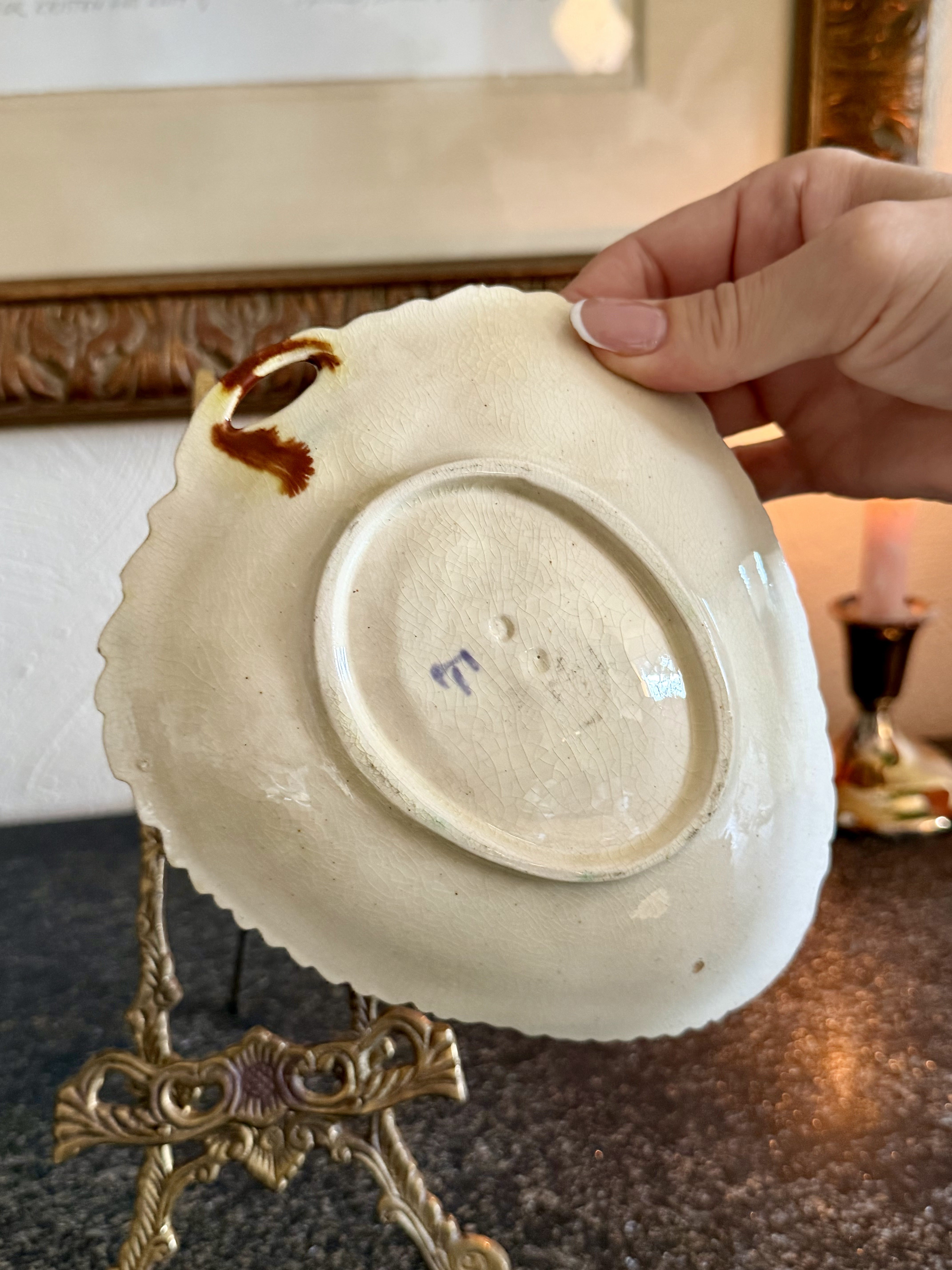 Vintage Leaf Trinket Dish
