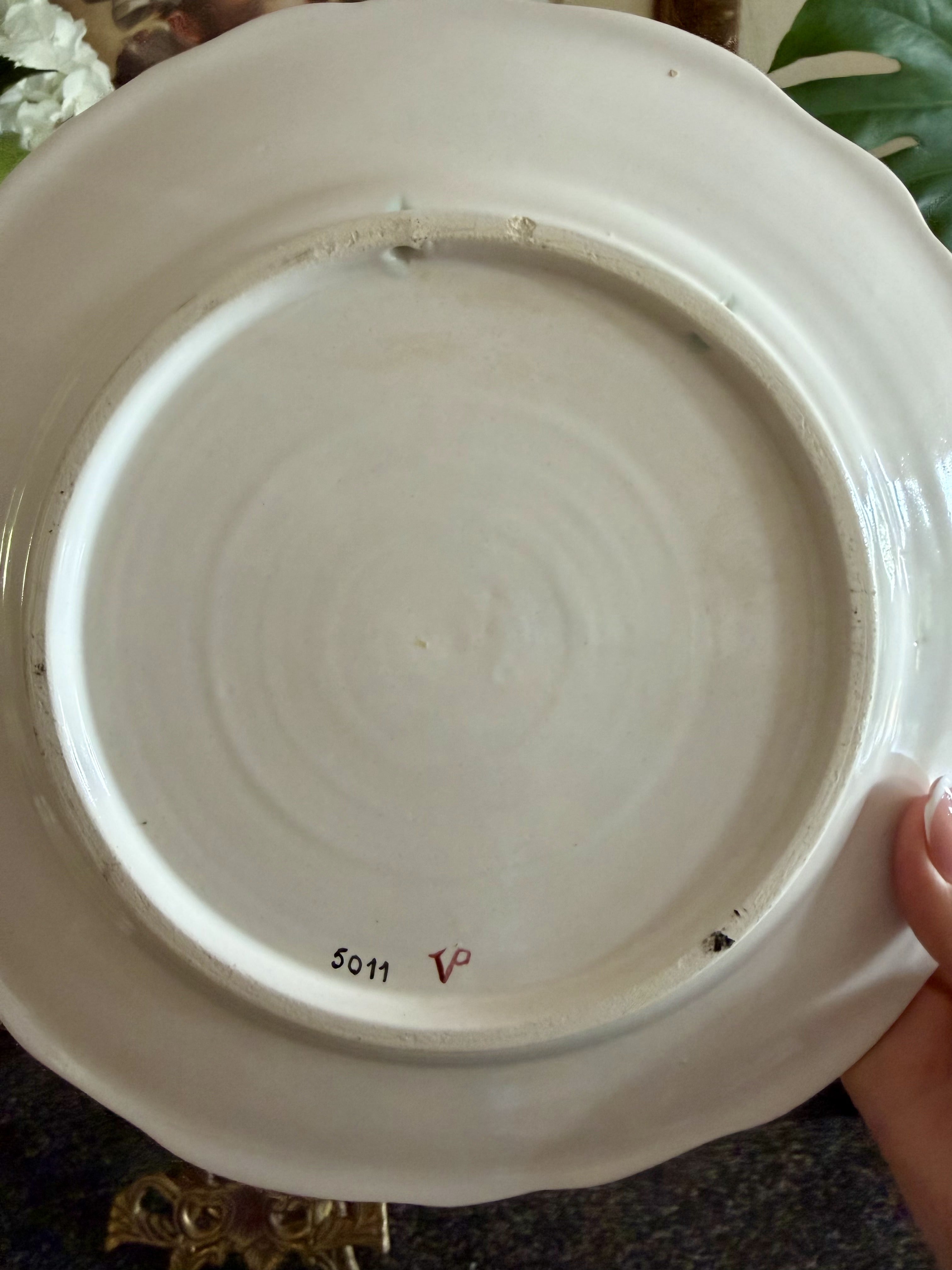French Faience Nautical Plate 1