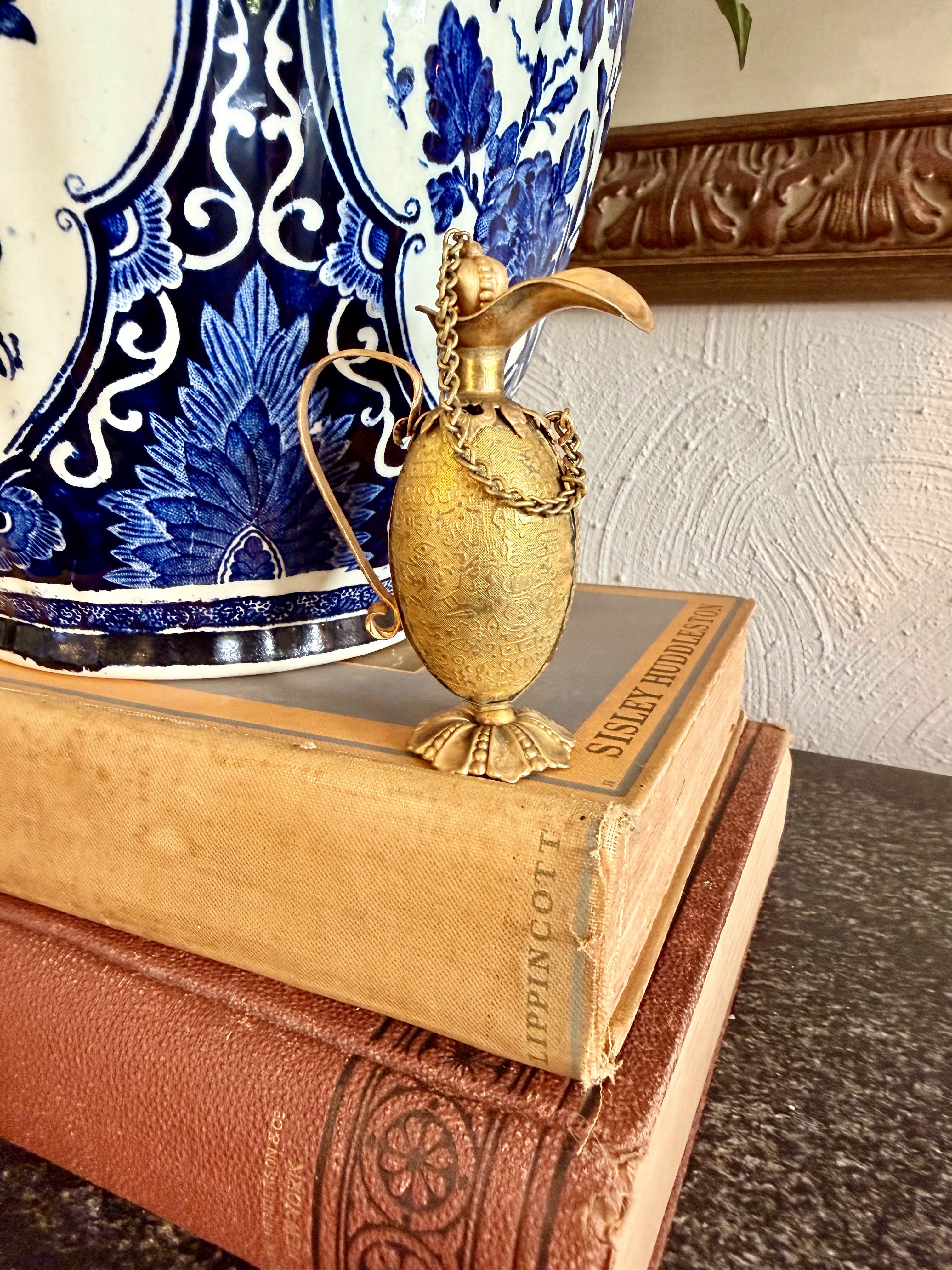 Antique Gilt Brass Parfum Bottle