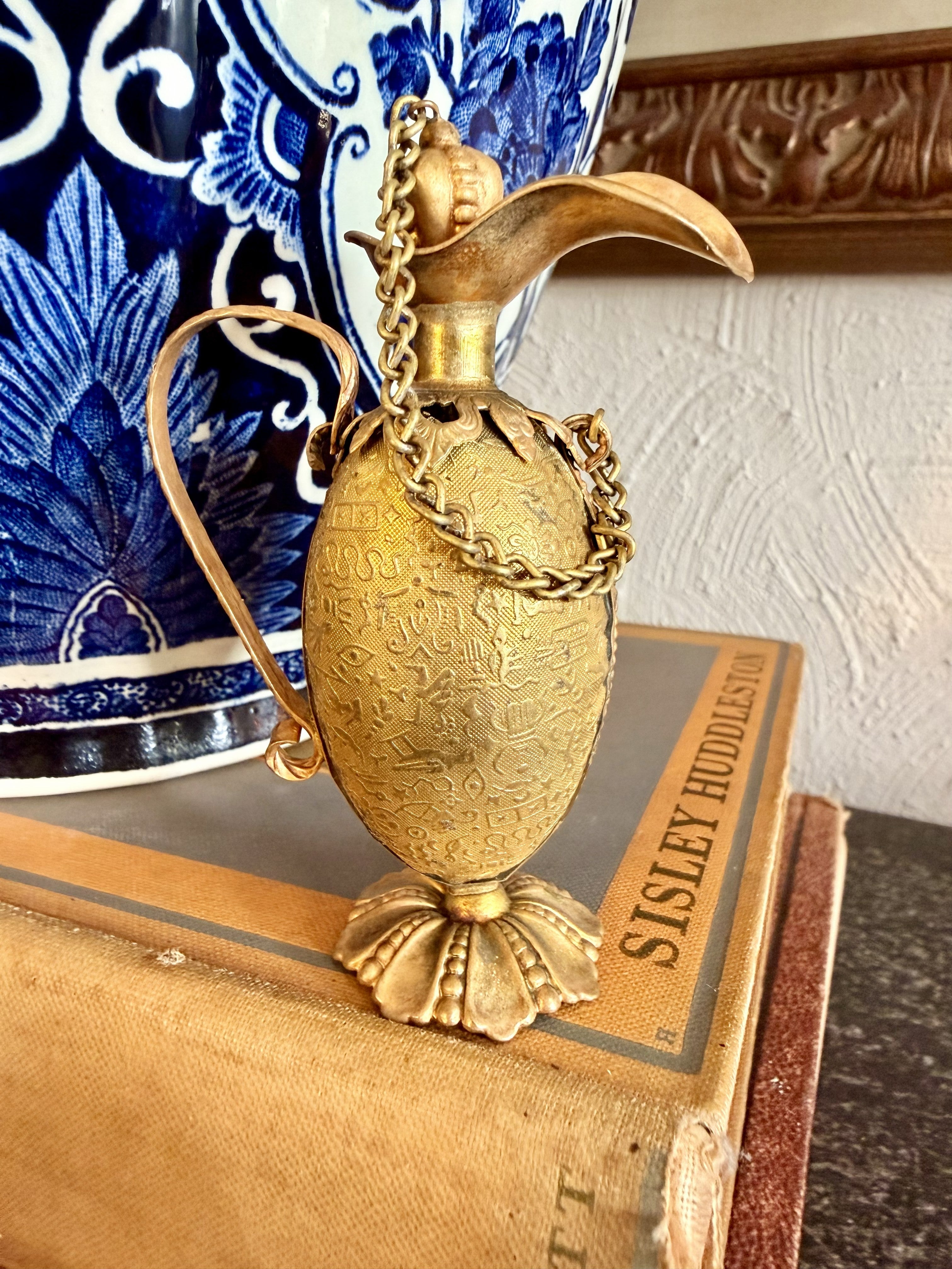 Antique Gilt Brass Parfum Bottle
