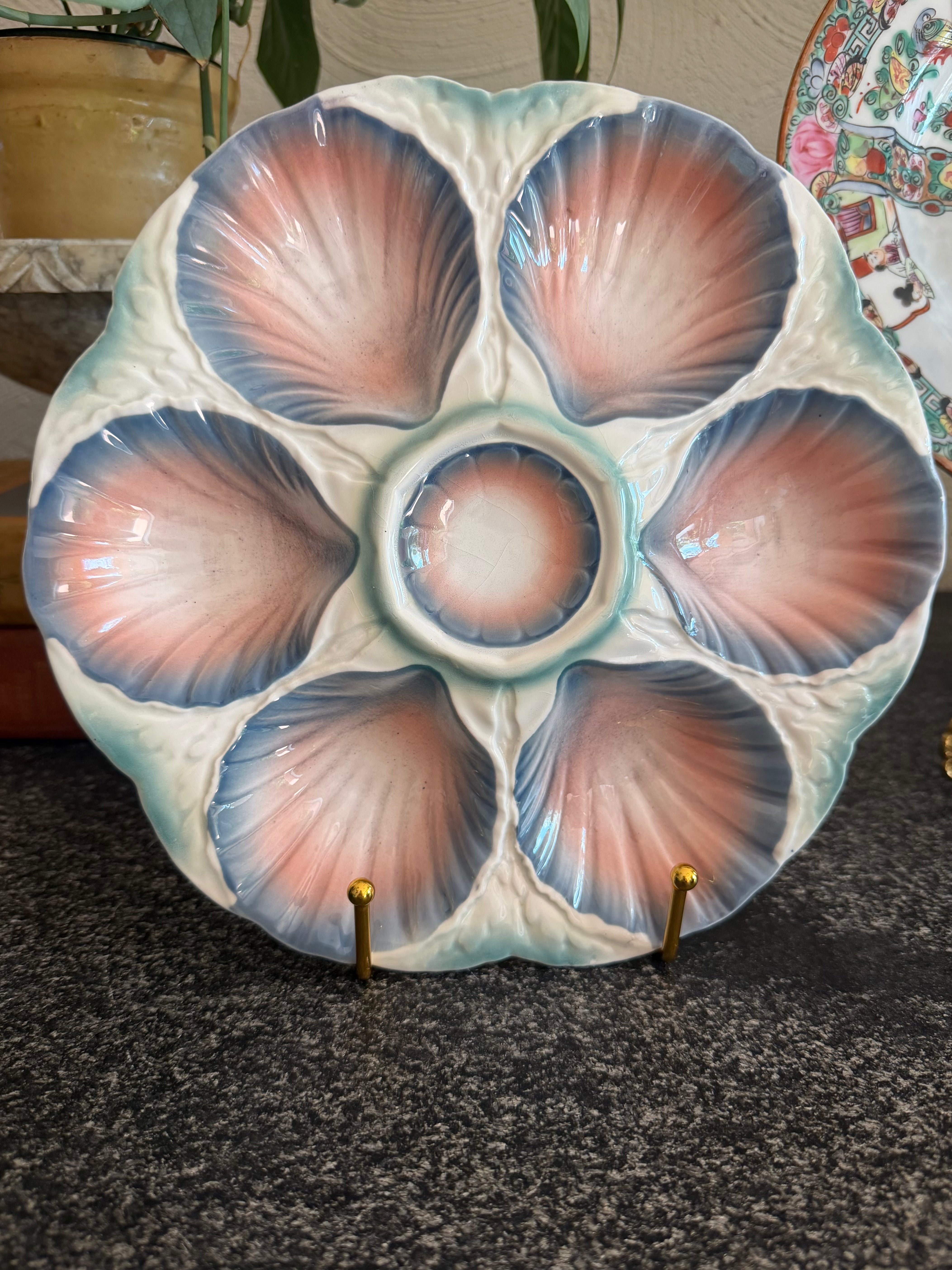 Antique French Oyster Plate
