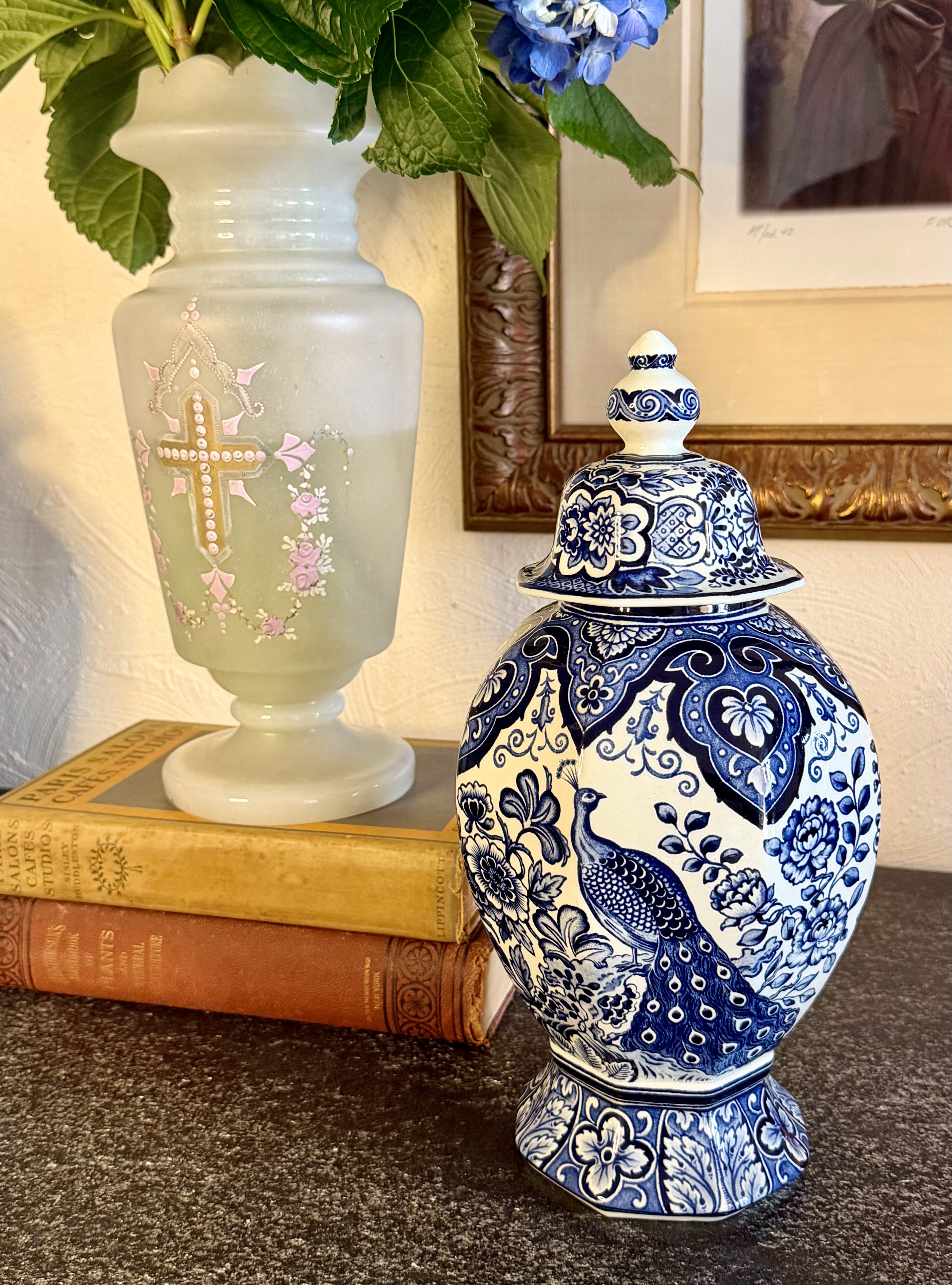 Antique Delft Lidded Jar