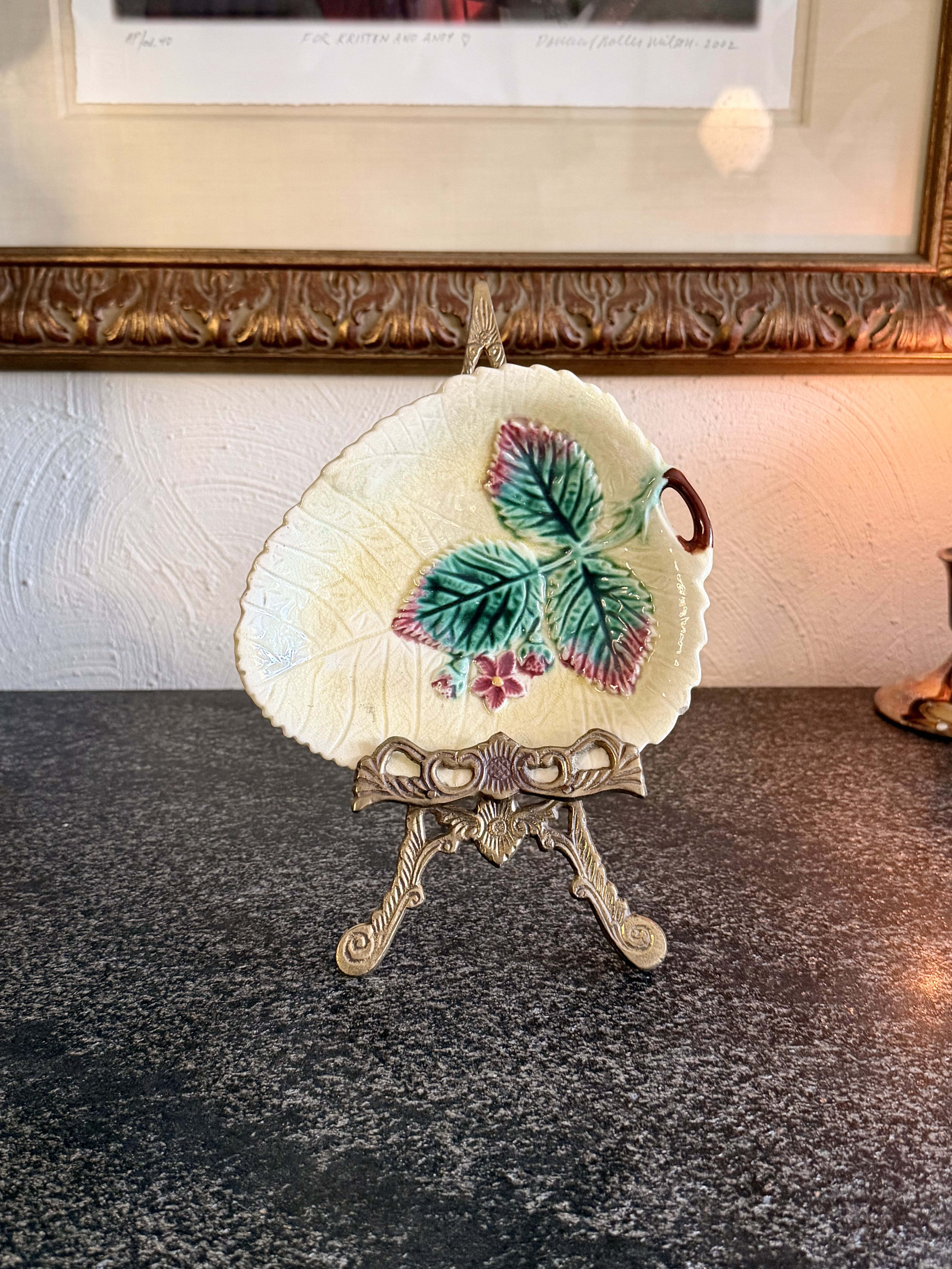 Vintage Leaf Trinket Dish