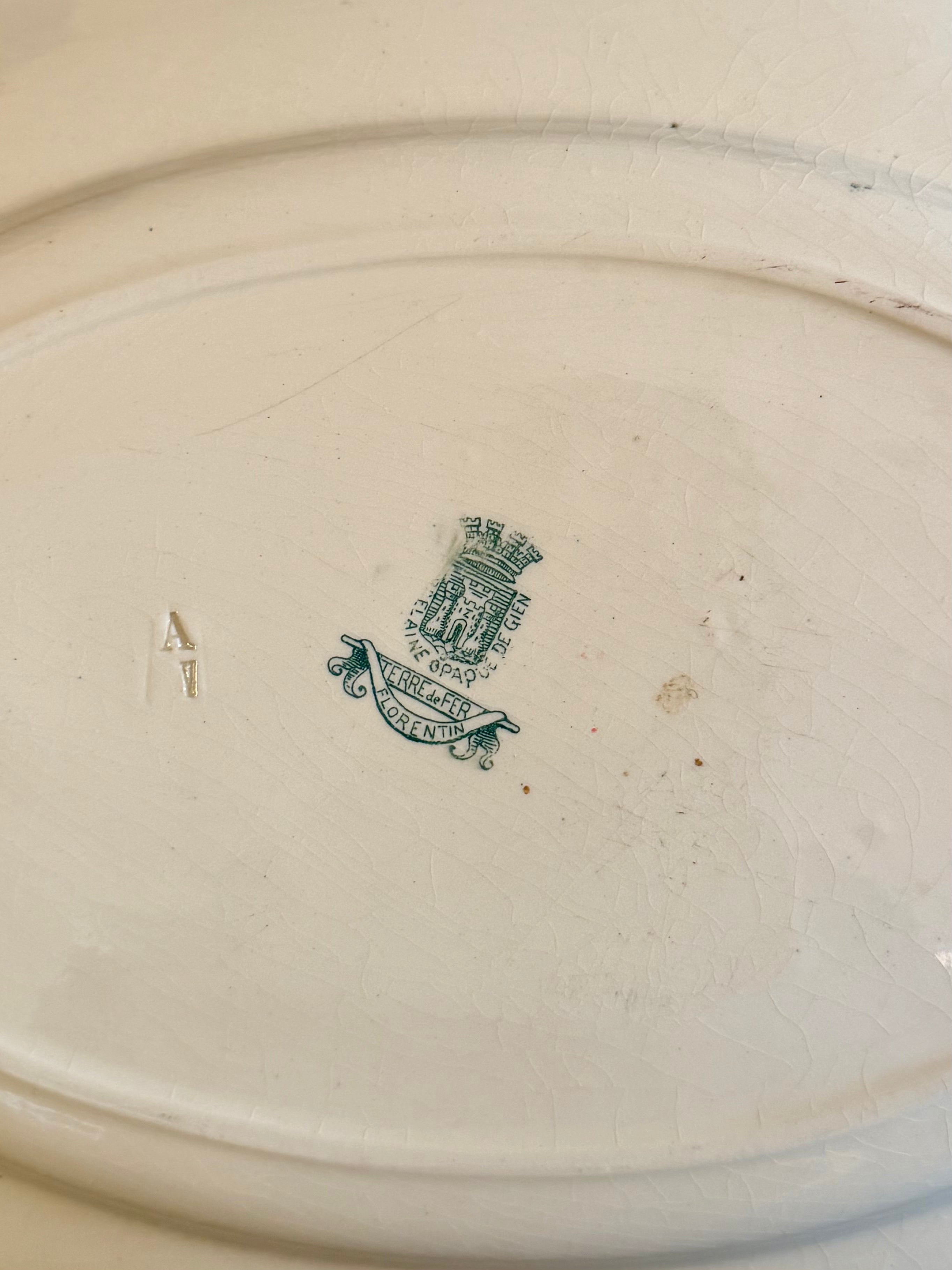 Antique French Terre de Fer Platter