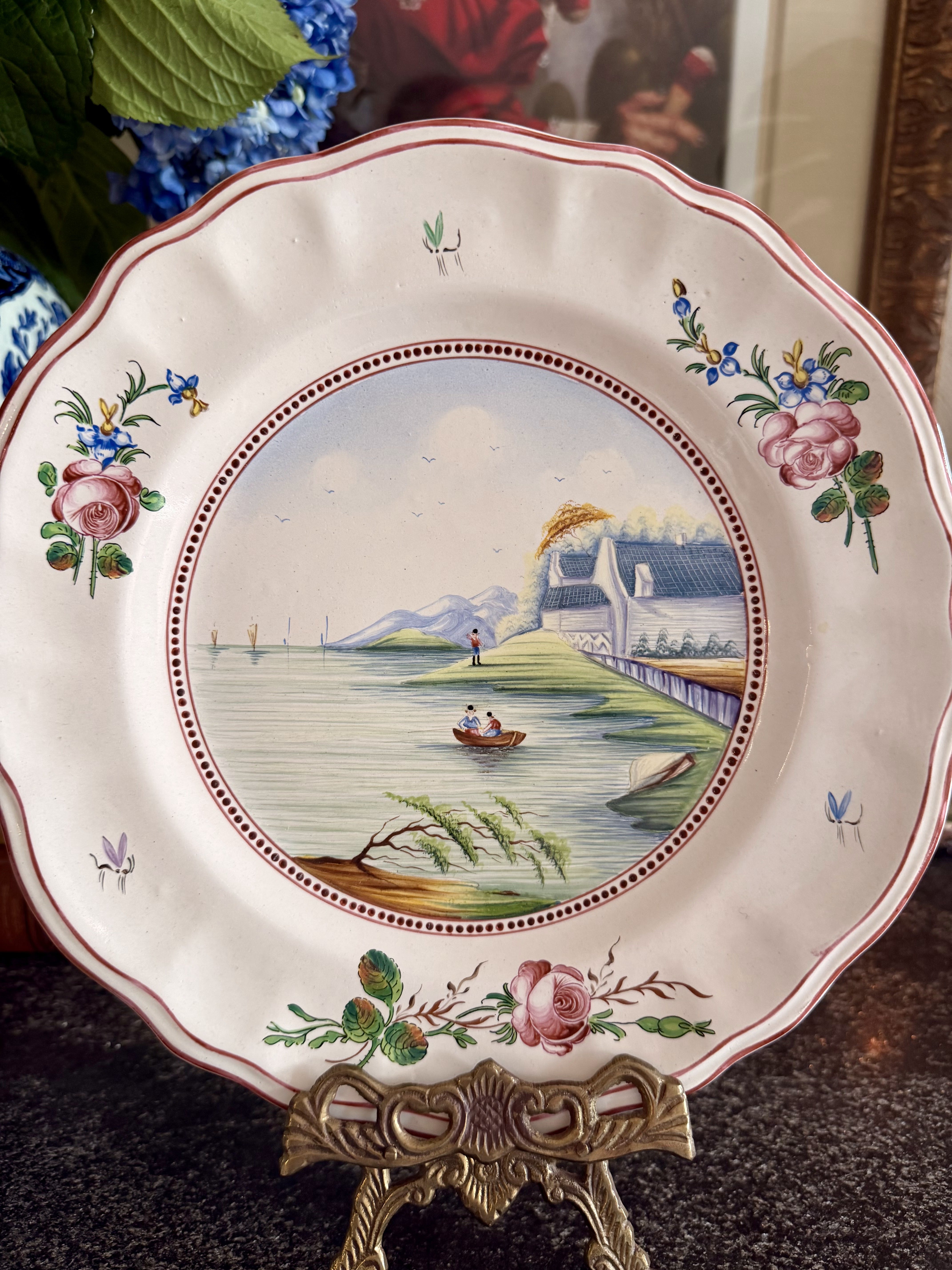 French Faience Nautical Plate 2