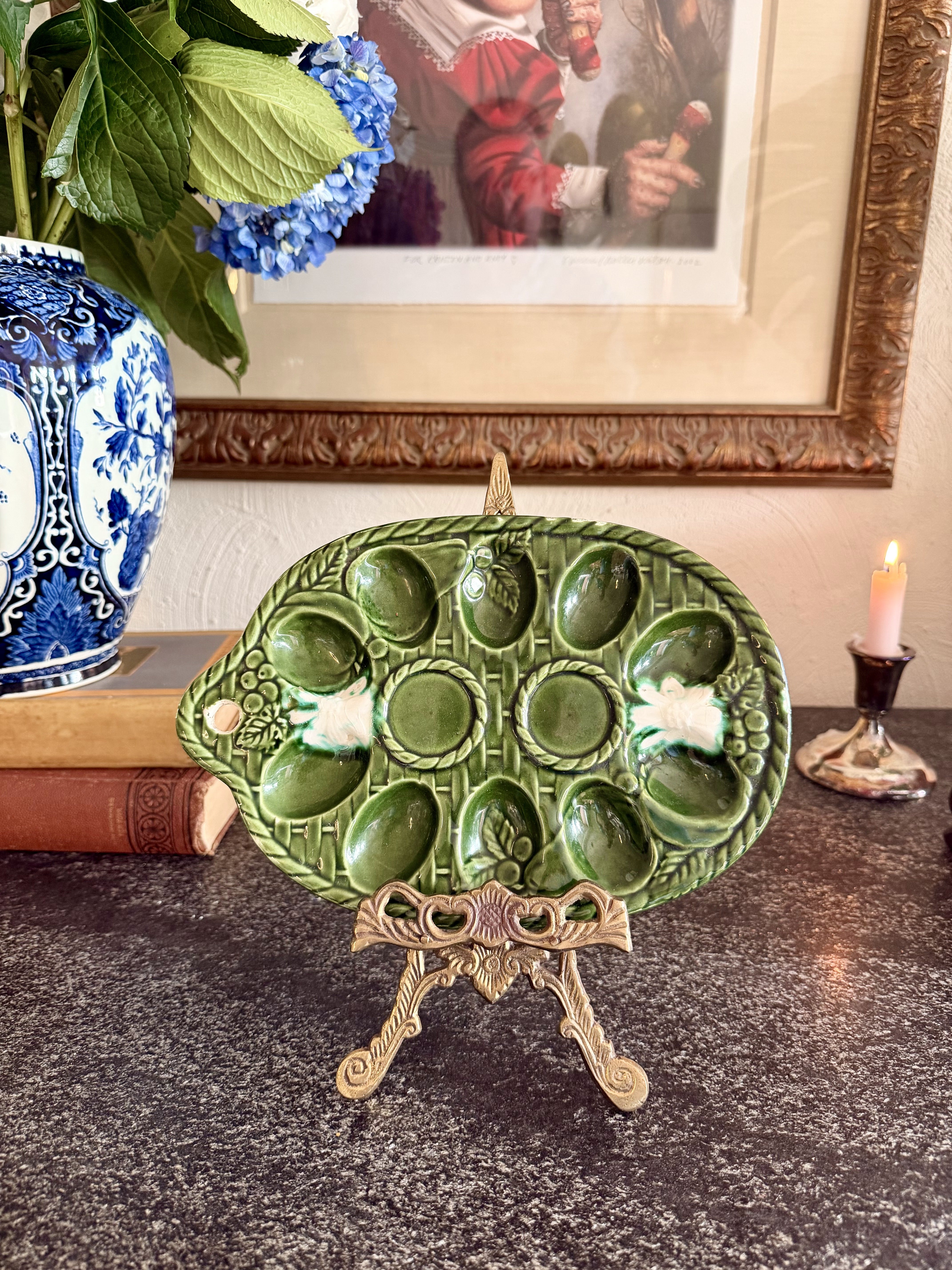 Vintage French Egg Plate