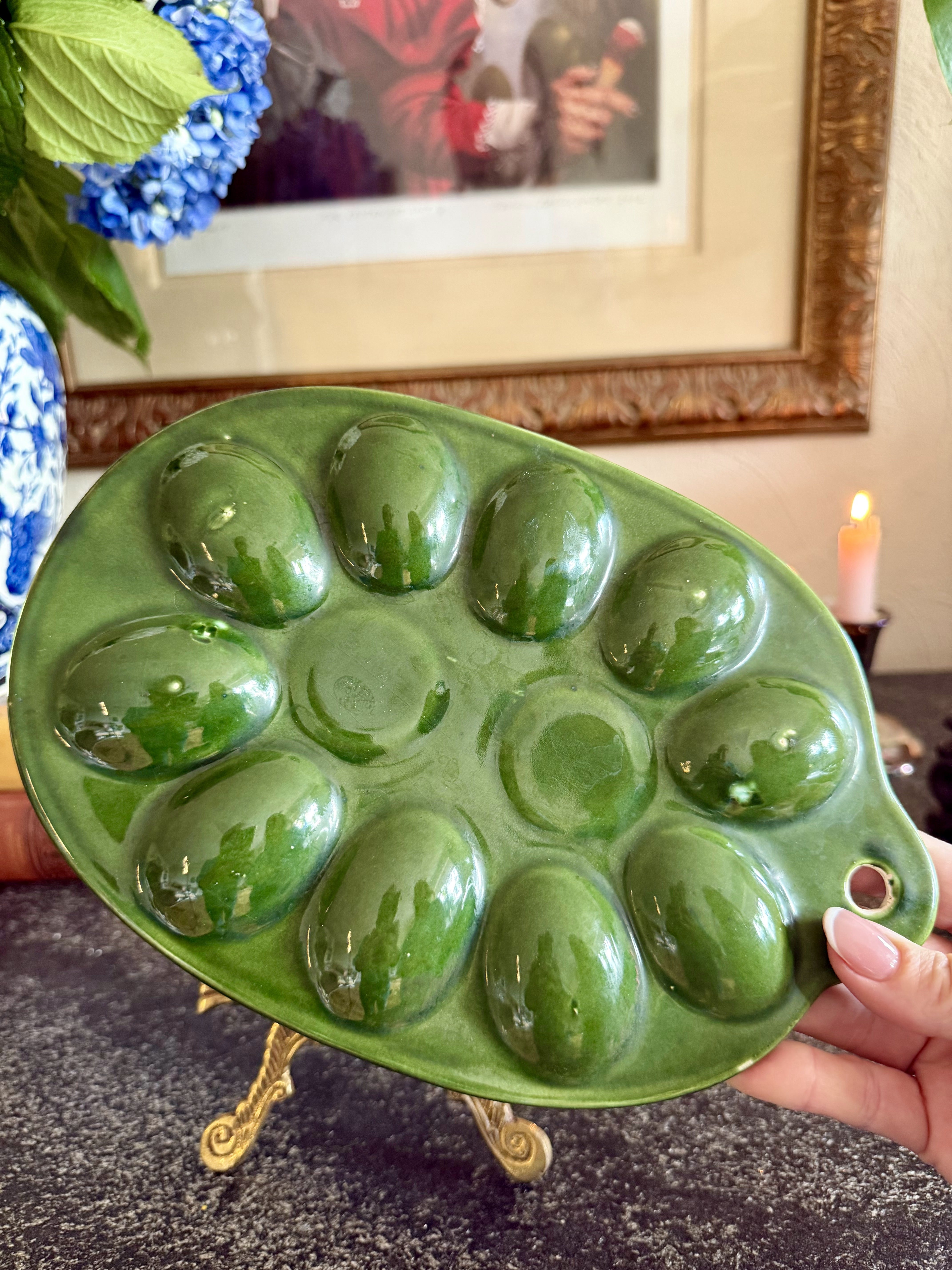 Vintage French Egg Plate