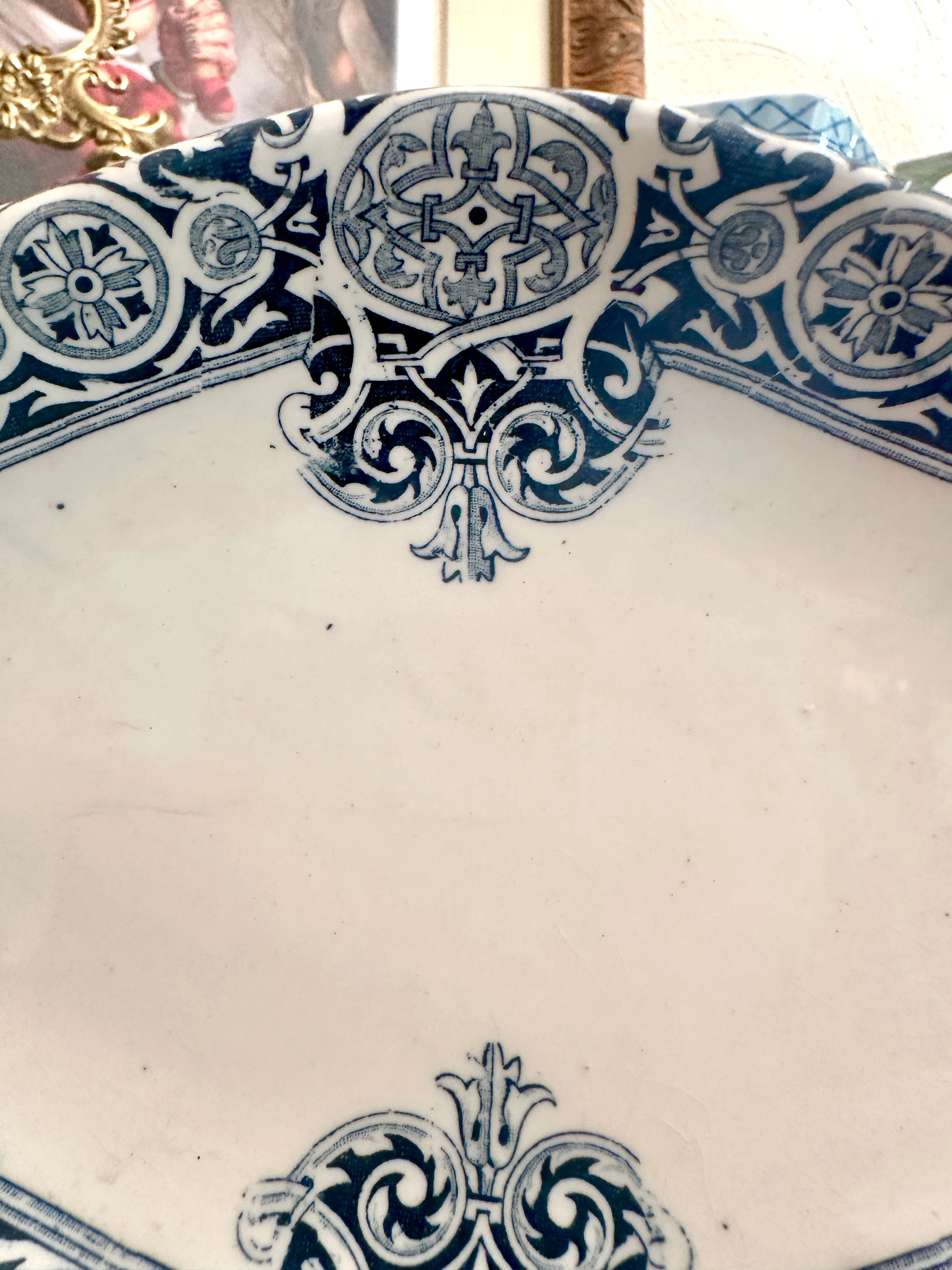 Antique Terre de Fer Serving Dish